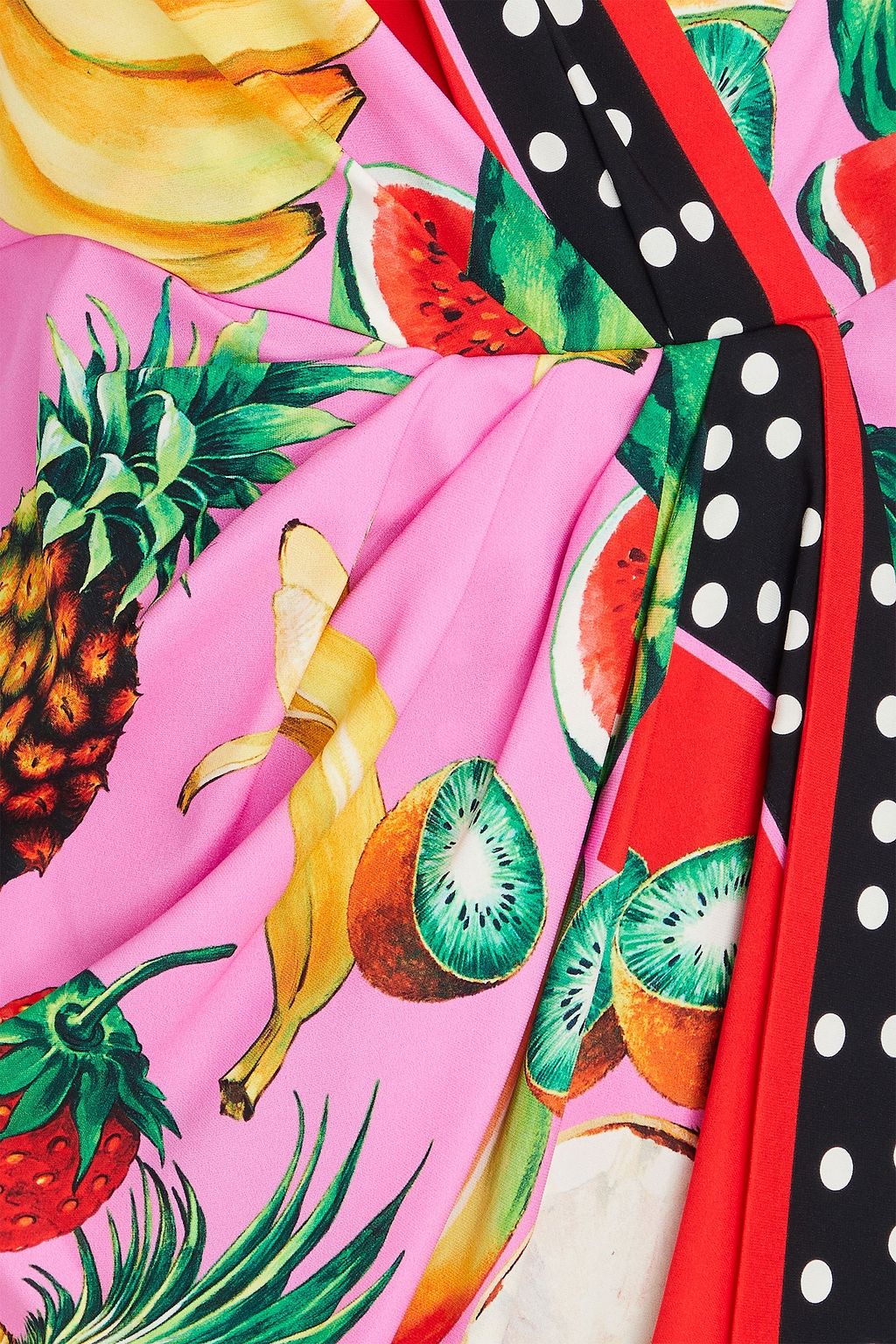DOLCE&GABBANA فستان قصير بتصميم ملتف ومعقود ومزين بطبعات