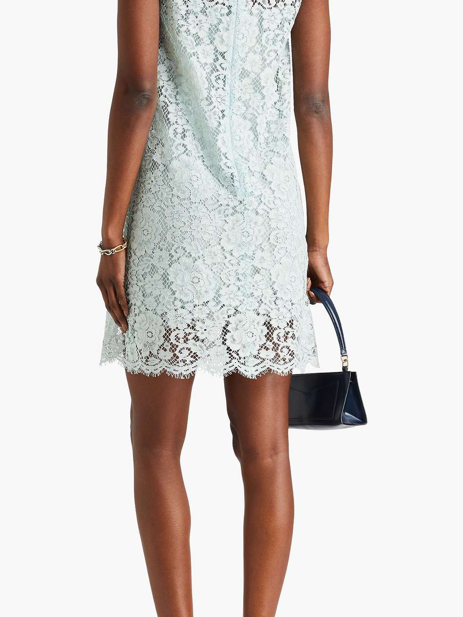 cotton-blend corded lace mini dress