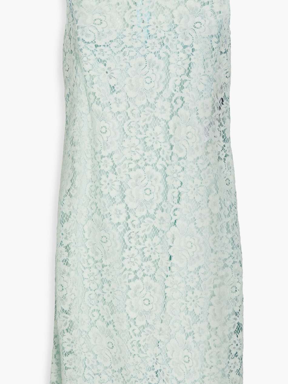 cotton-blend corded lace mini dress