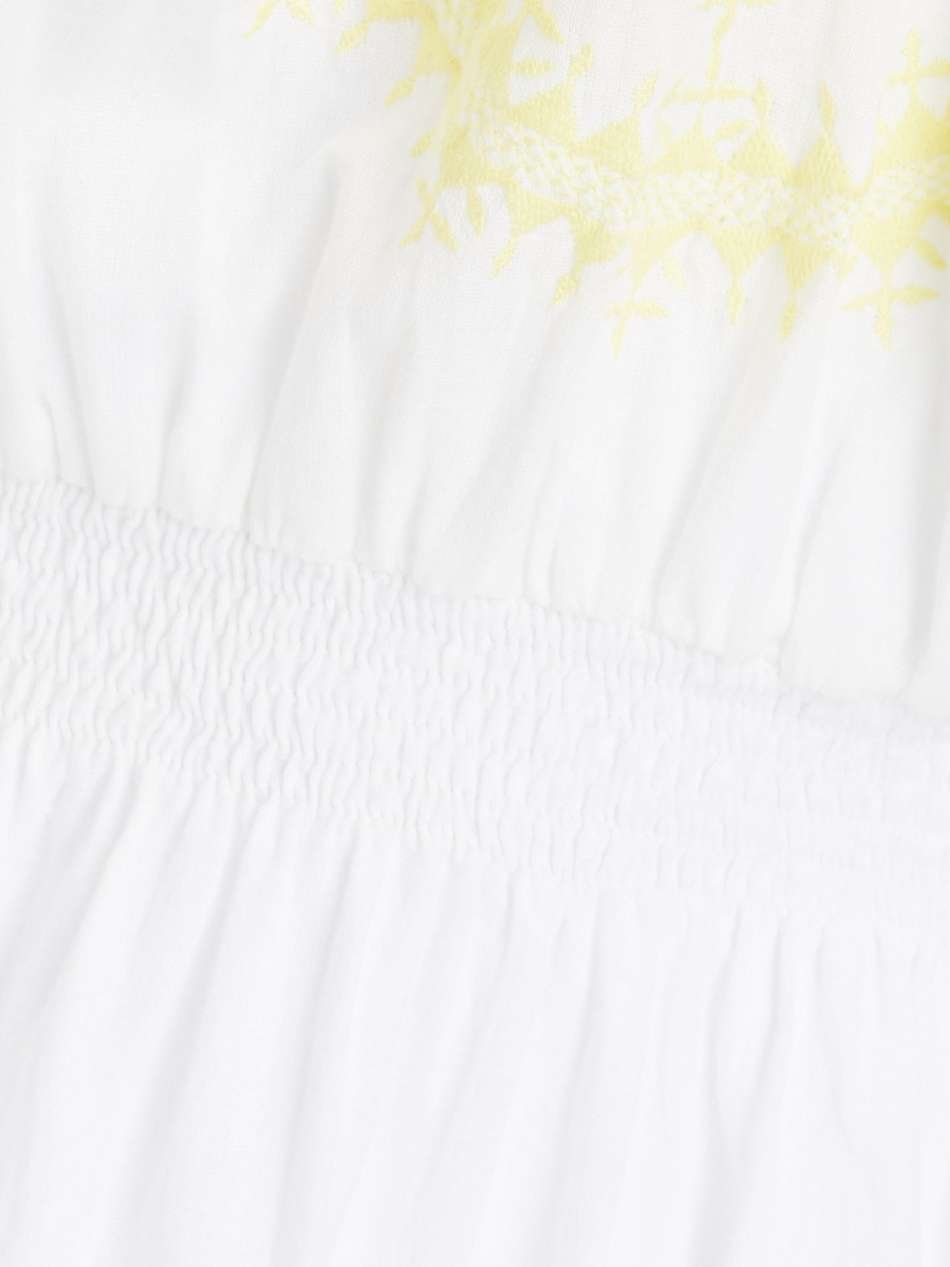 martina embroidered cotton and linen-blend mini dress