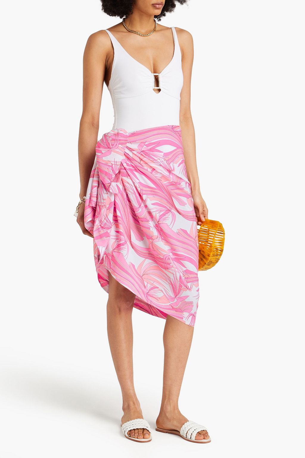 MELISSA ODABASH Printed voile pareo
