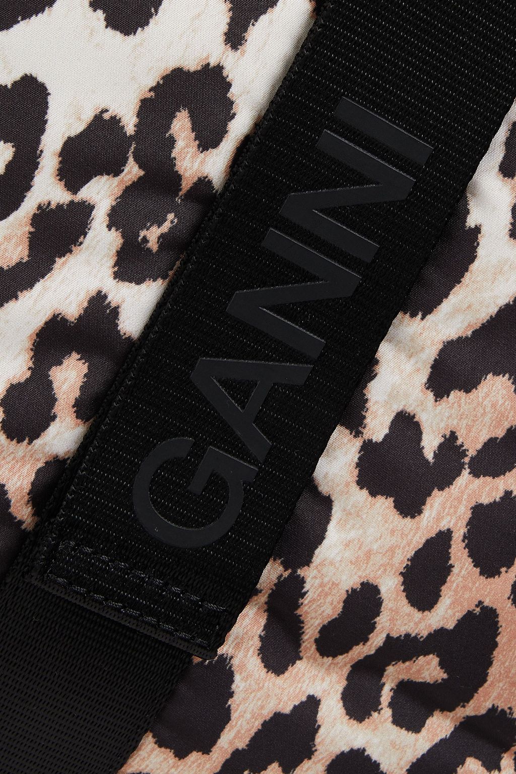 GANNI Leopard-print shell tote