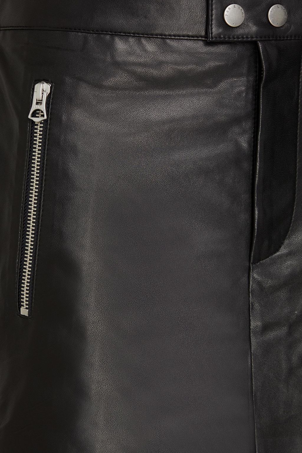 RAG & BONE تنورة قصيرة “نورا” مصنوعة من الجلد