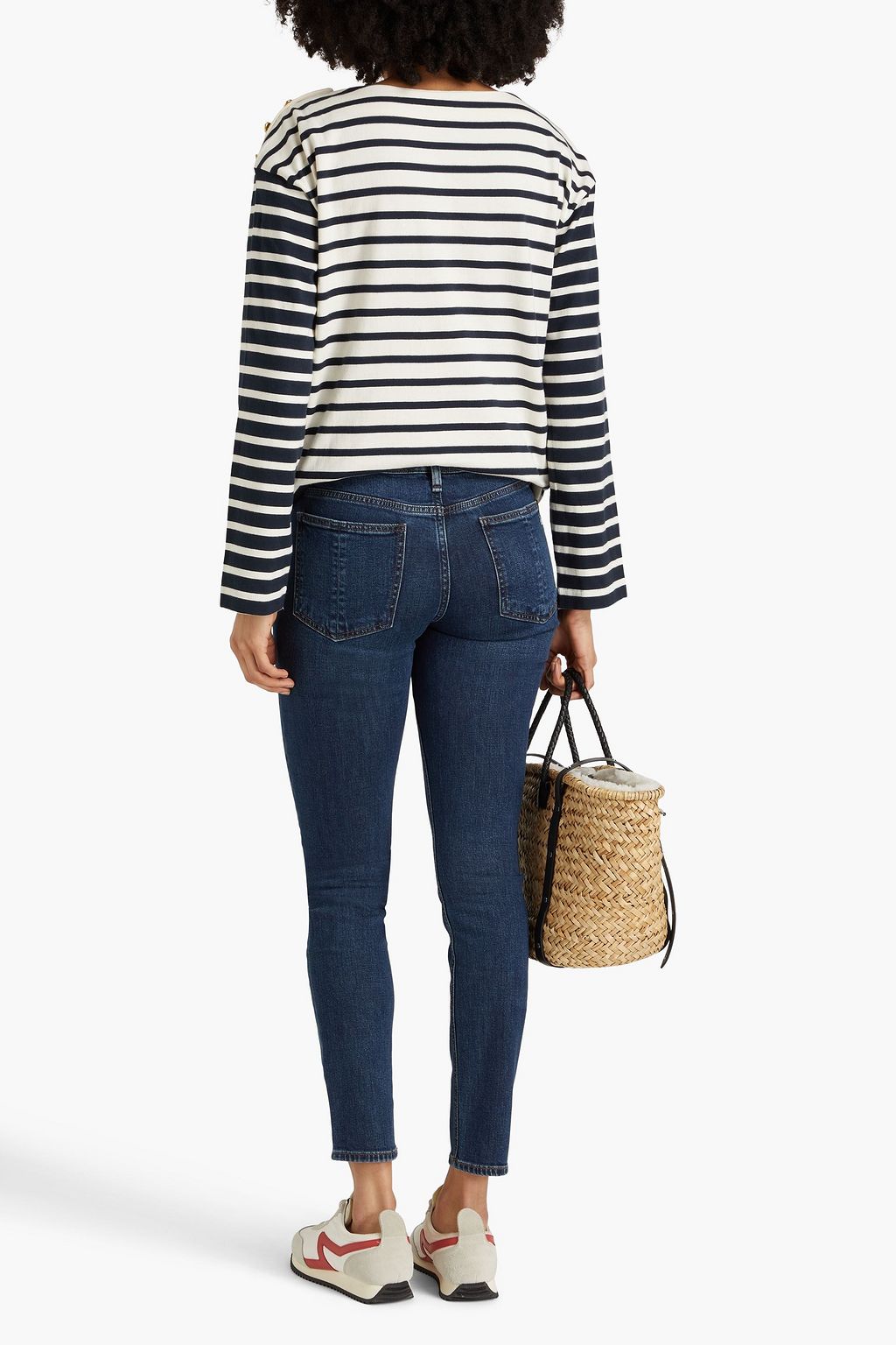 RAG & BONE جينز “كيت” بأرجل ضيقة وخصر متوسط الارتفاع
