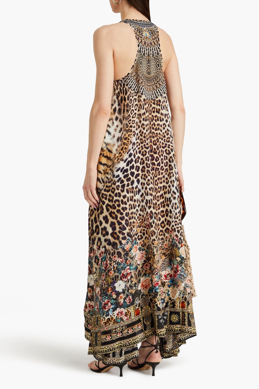 Queenie Caramel Robe in Silk Crêpe de Chine