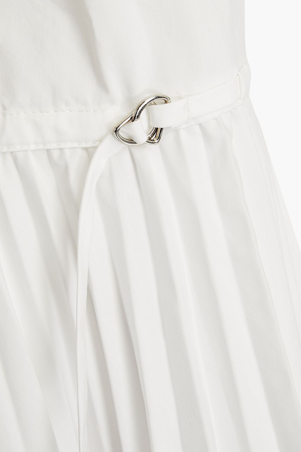 SIMKHAI Jordy pleated cotton-blend poplin shirt