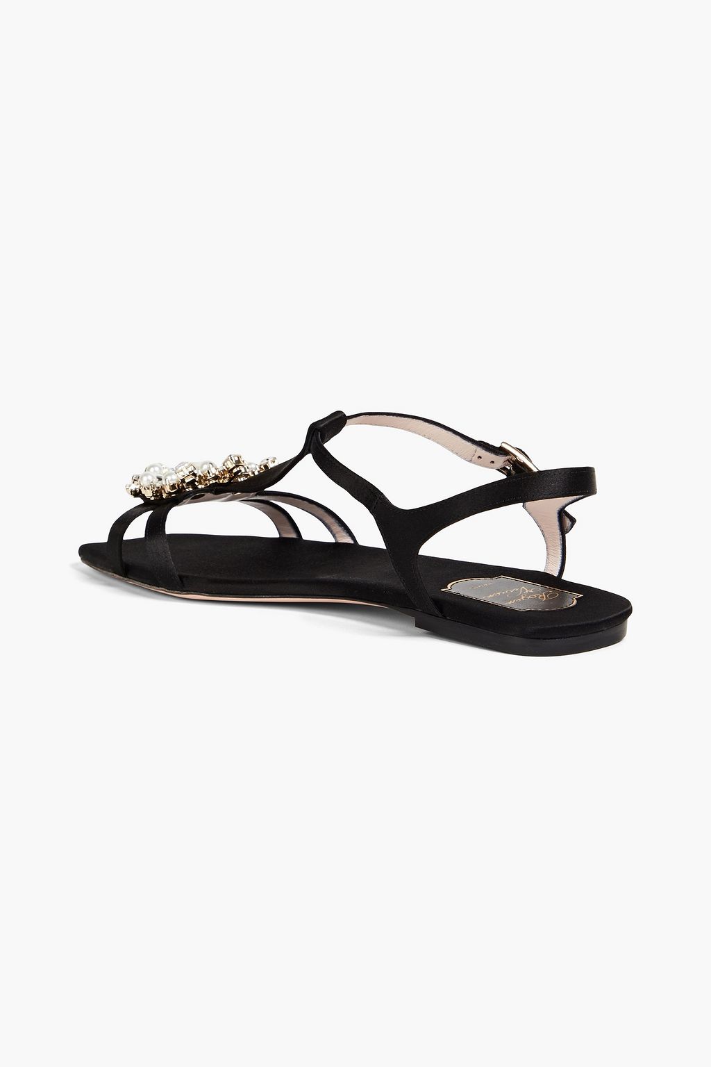 ROGER VIVIER صندل مصنوع من الساتان بتصميم مزركش