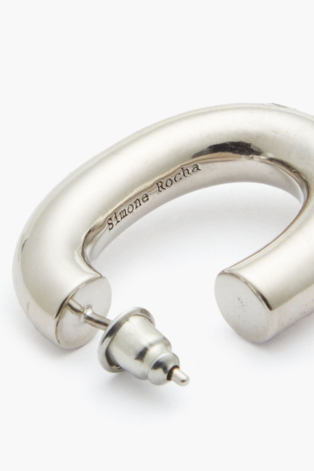 SIMONE ROCHA Silver-tone faux pearl hoop earrings