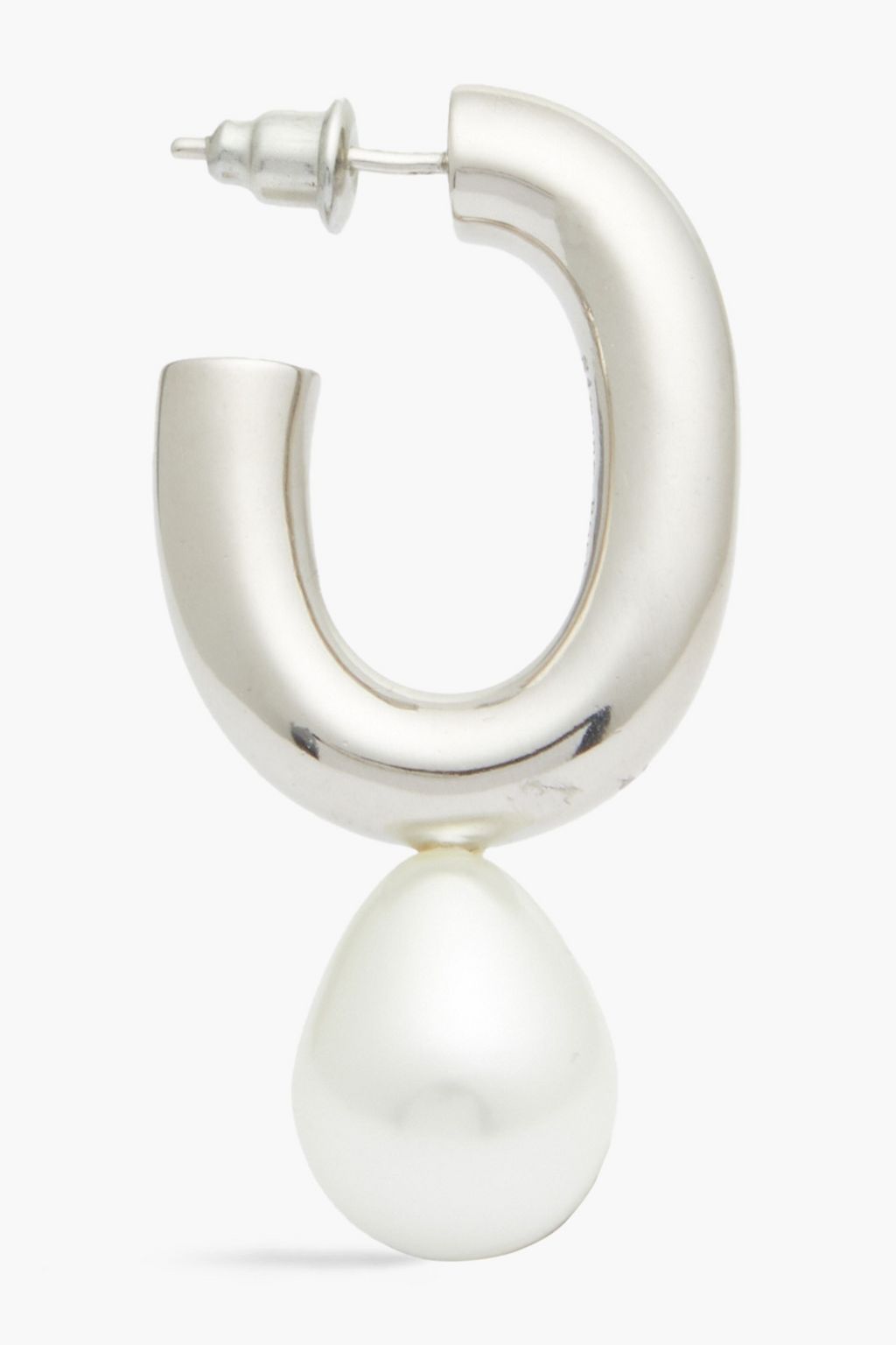 SIMONE ROCHA Silver-tone faux pearl hoop earrings