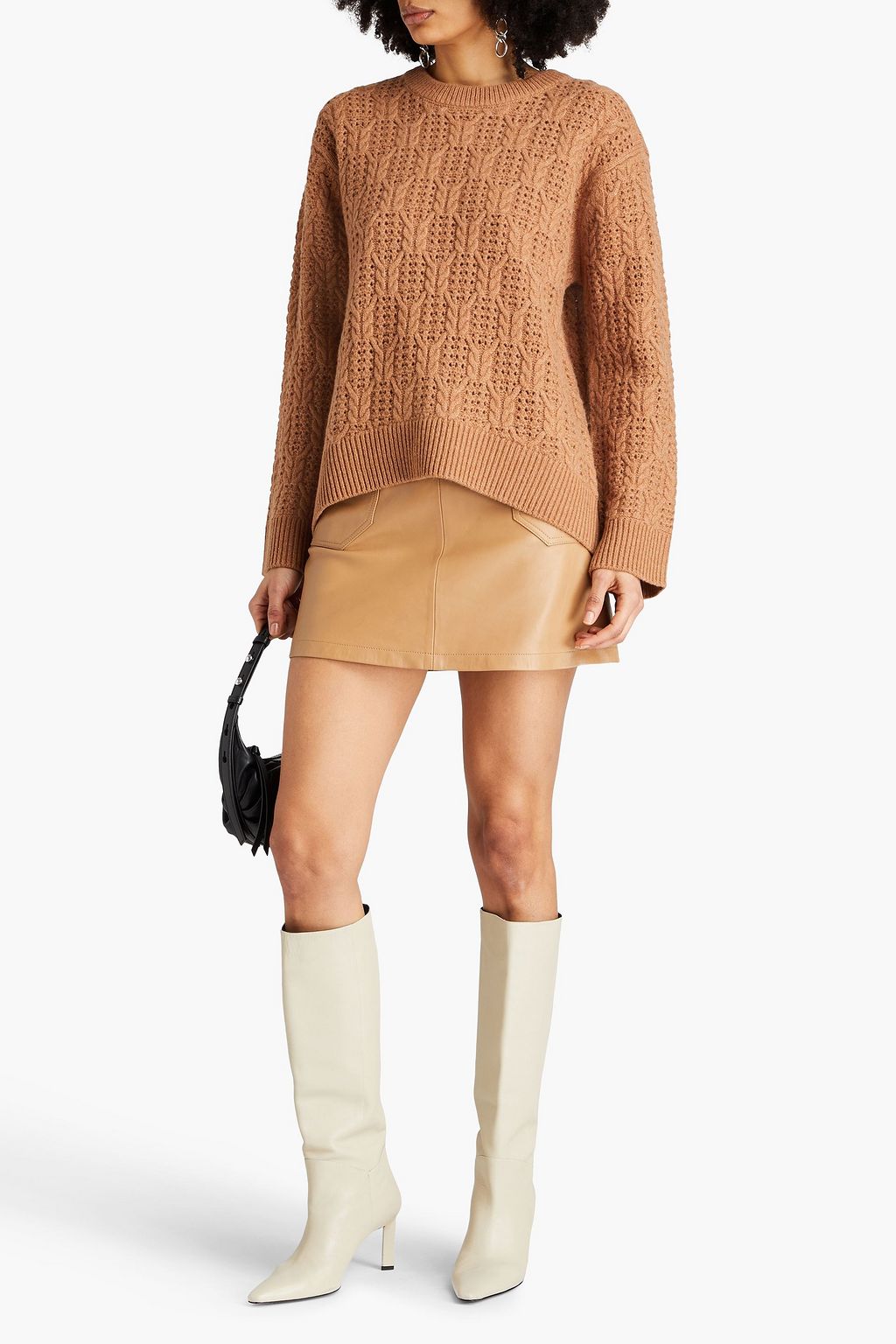 RAG & BONE كنزة رياضية “ديفيا” مصنوعة من الصوف بحبكة مجدولة
