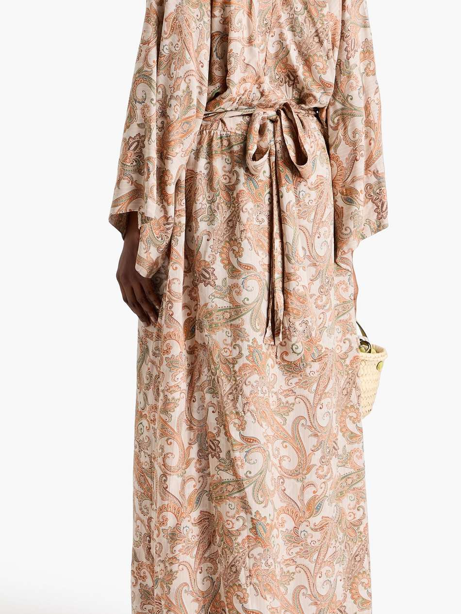 desire paisley-print voile maxi dress