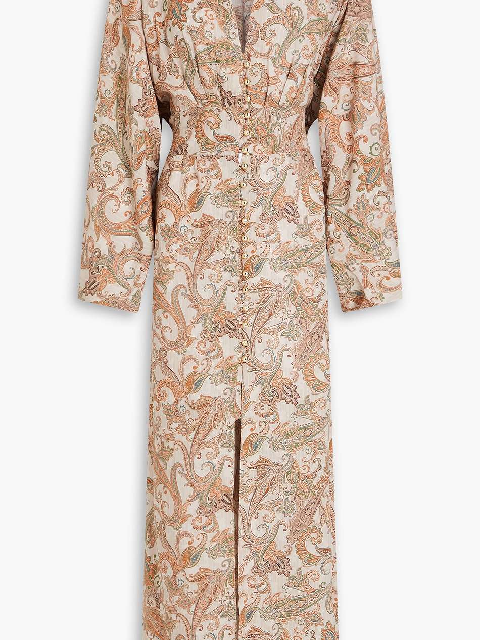desire paisley-print voile maxi dress