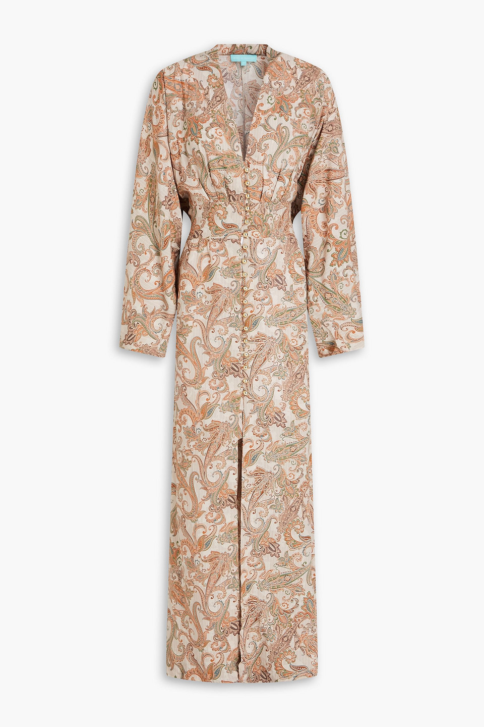 Melissa Odabash Desire Paisley-print Voile Maxi Dress In Mushroom