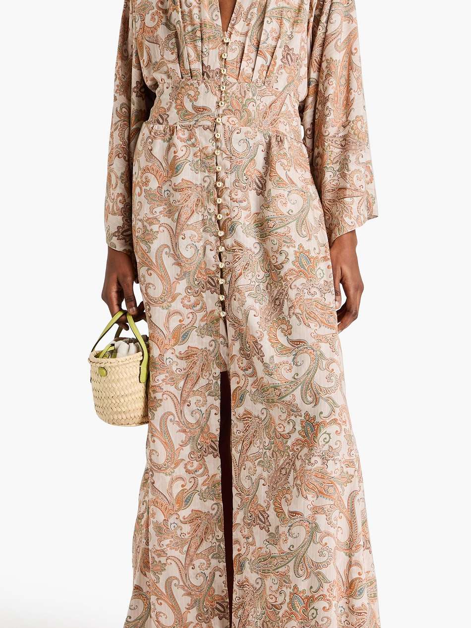 desire paisley-print voile maxi dress