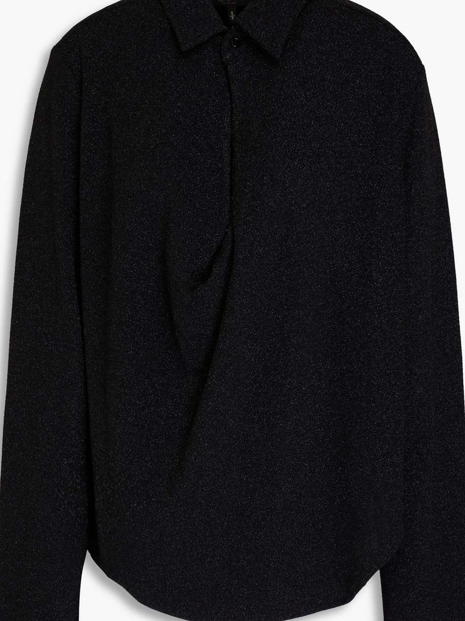 lilith metallic stretch-jersey top