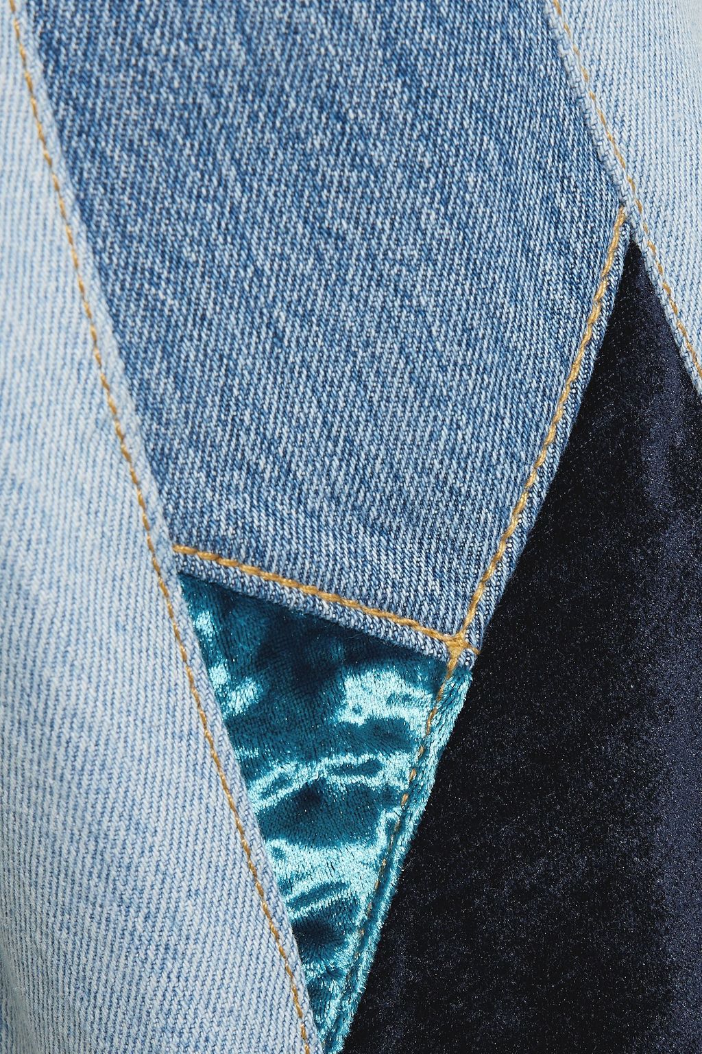RE/DONE WITH LEVI'S 70s patchwork high-rise bootcut jeans
