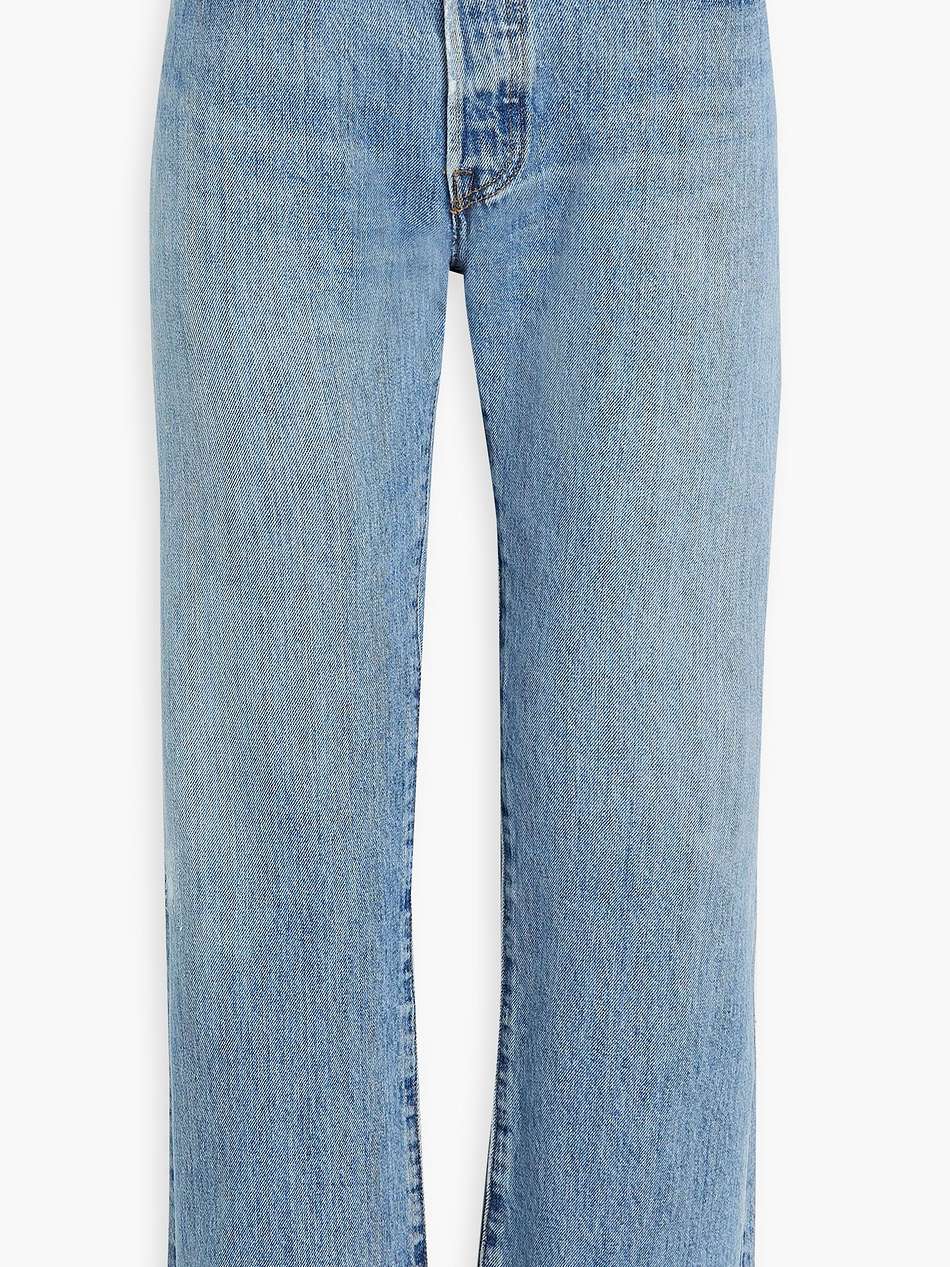 cropped high-rise straight-leg jeans