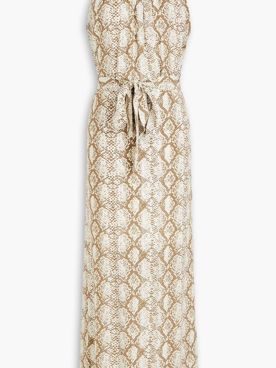 melissa snake-print voile maxi dress