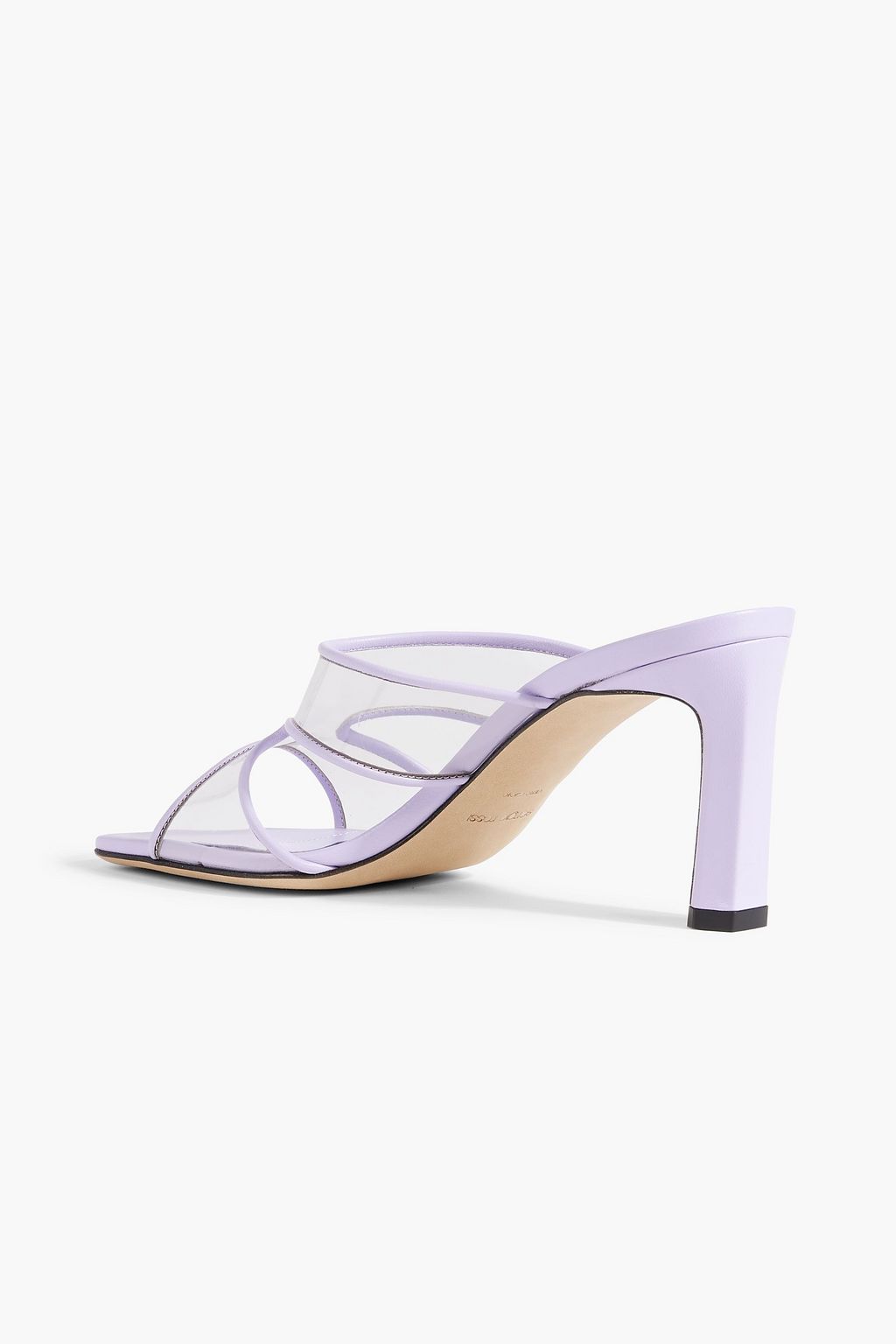 SERGIO ROSSI sr Lunettes 80 leather and PVC mules