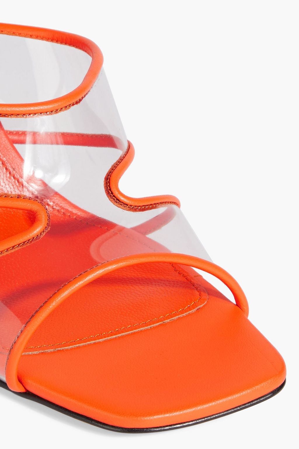 SERGIO ROSSI sr Lunettes 80 leather and PVC mules