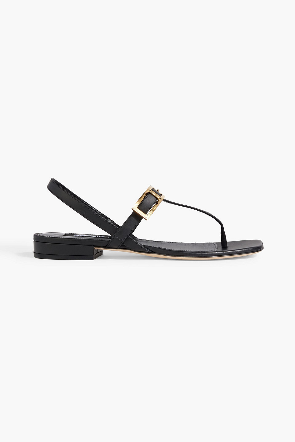 sr Nora buckled leather slingback sandals