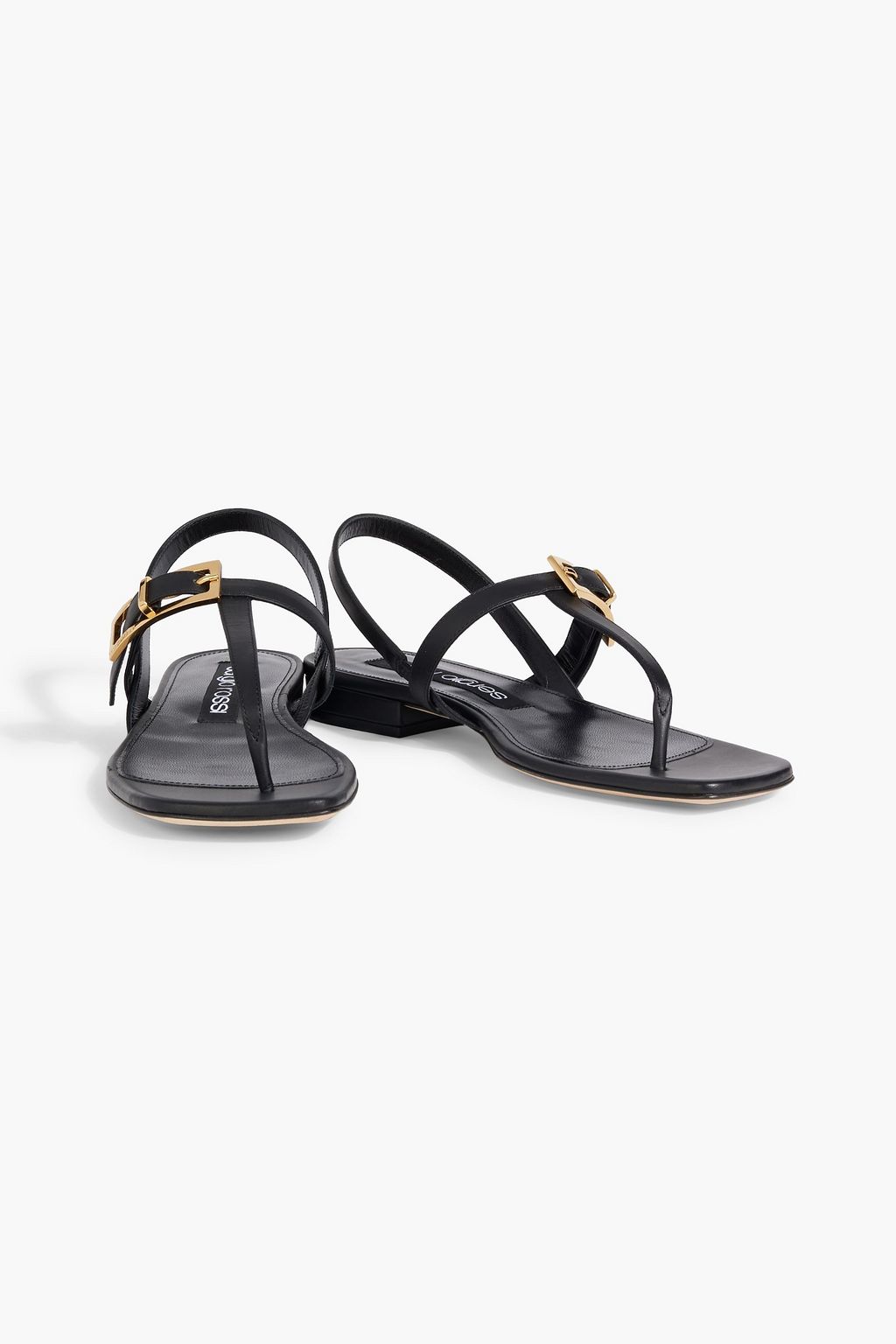 SERGIO ROSSI sr Nora buckled leather slingback sandals