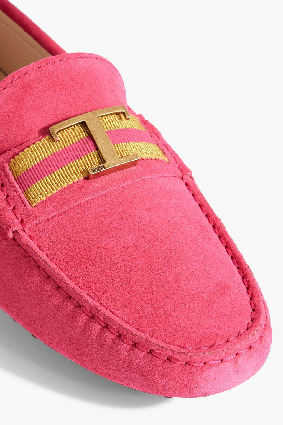 Tod's T Timeless Suede Loafers In Bubblegum