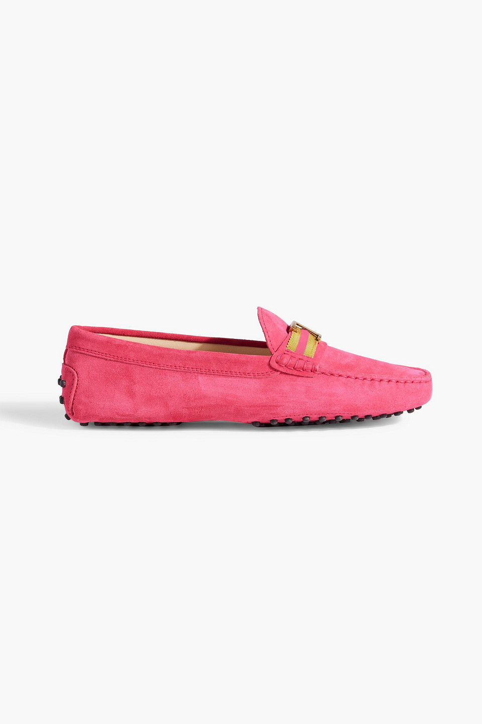 Tod's T Timeless Suede Loafers In Bubblegum