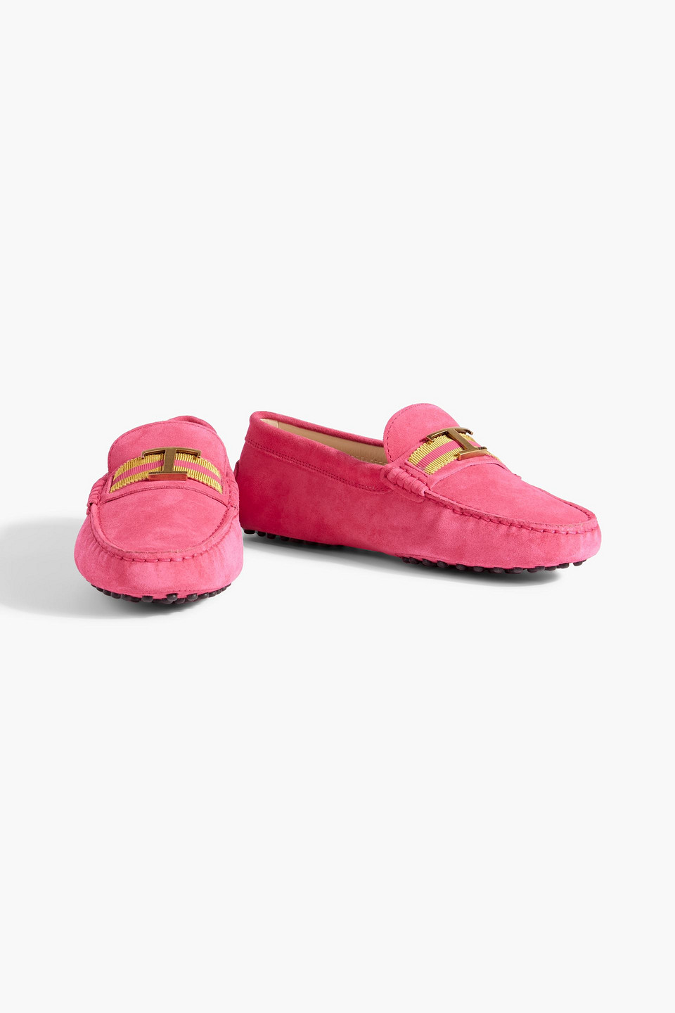 Tod's T Timeless Suede Loafers In Bubblegum