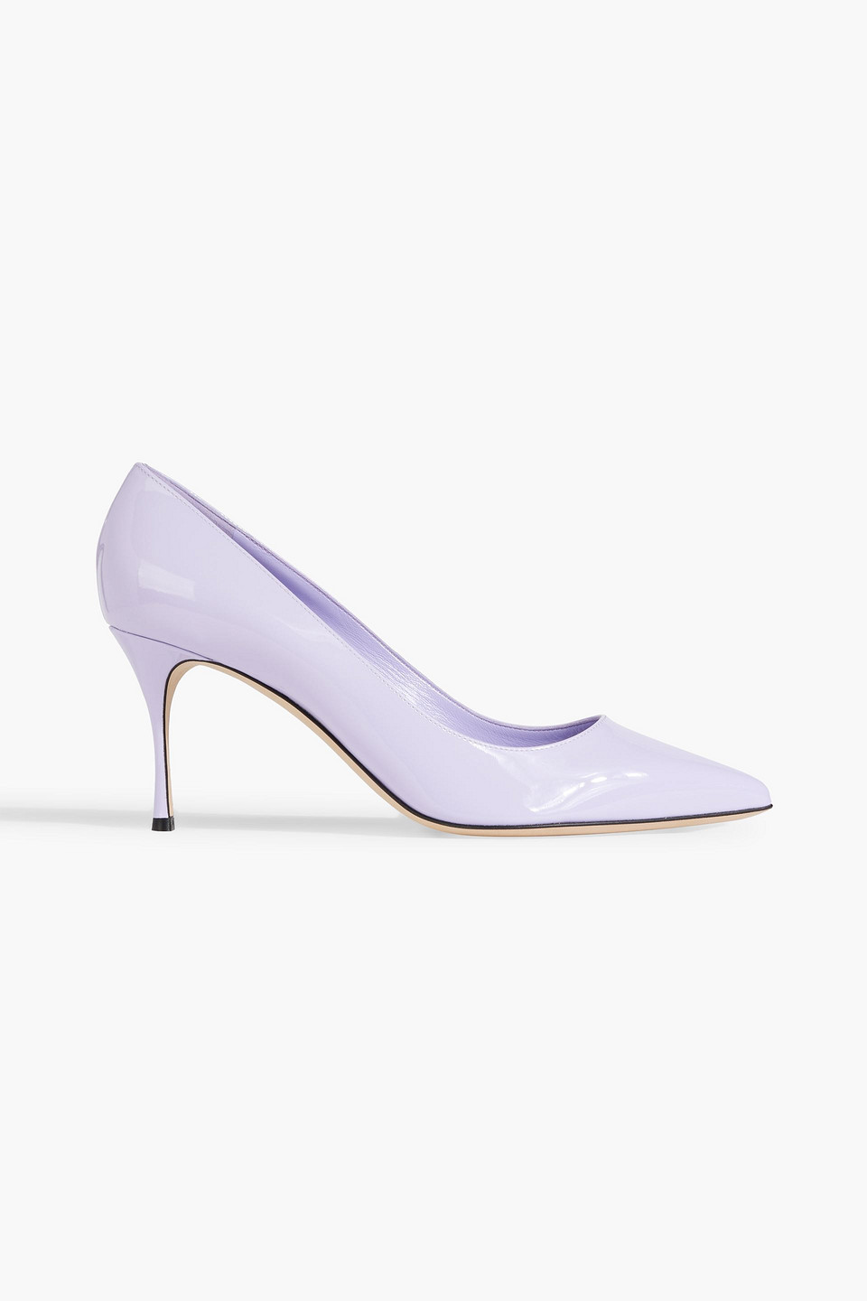Sergio Rossi Godiva 75 Patent-leather Pumps In Lavender Sergio Rossi Godiva 75 Patent-leather Pumps In Lavender