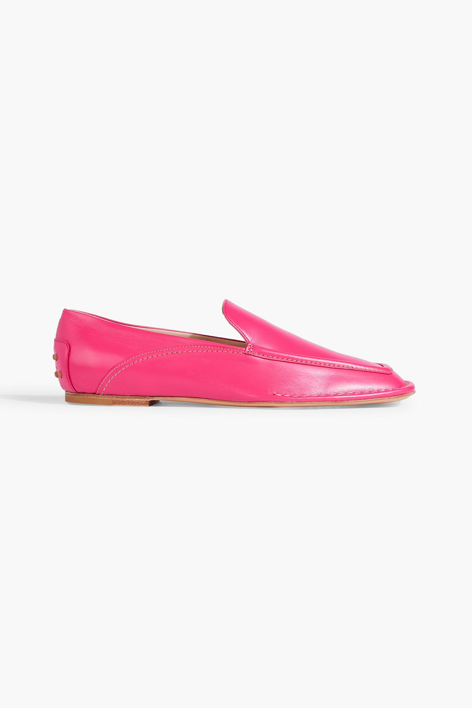 Tod's Leather Loafers In Bright Pink