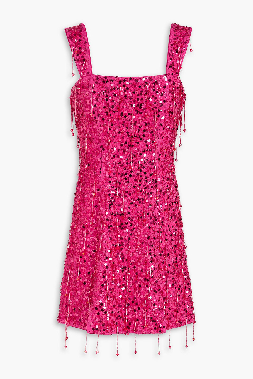 Shop Simkhai Noemi Embellished Jersey Mini Dress In Fuchsia