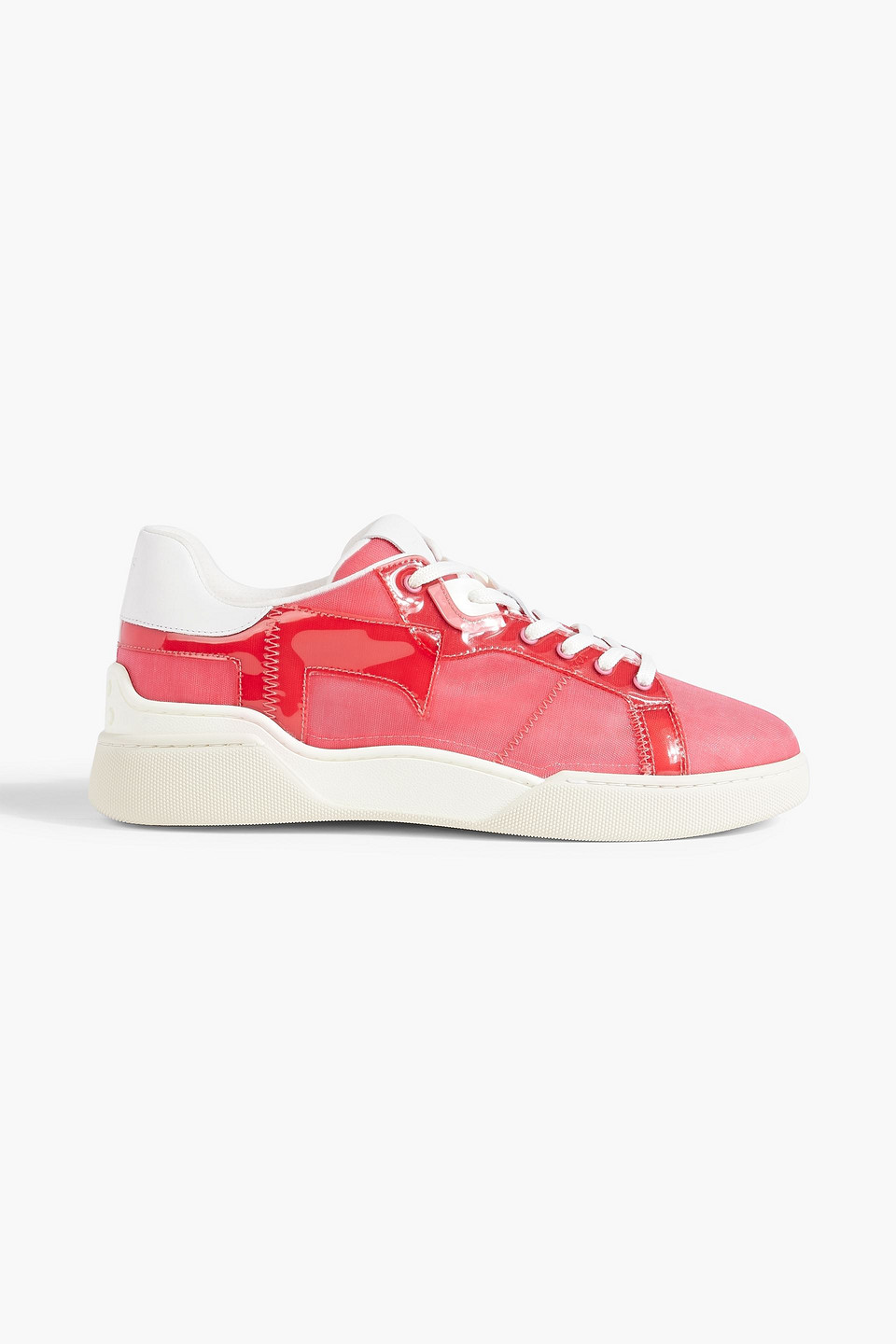 Shop Tod's Mesh And Pvc Sneakers In Pink