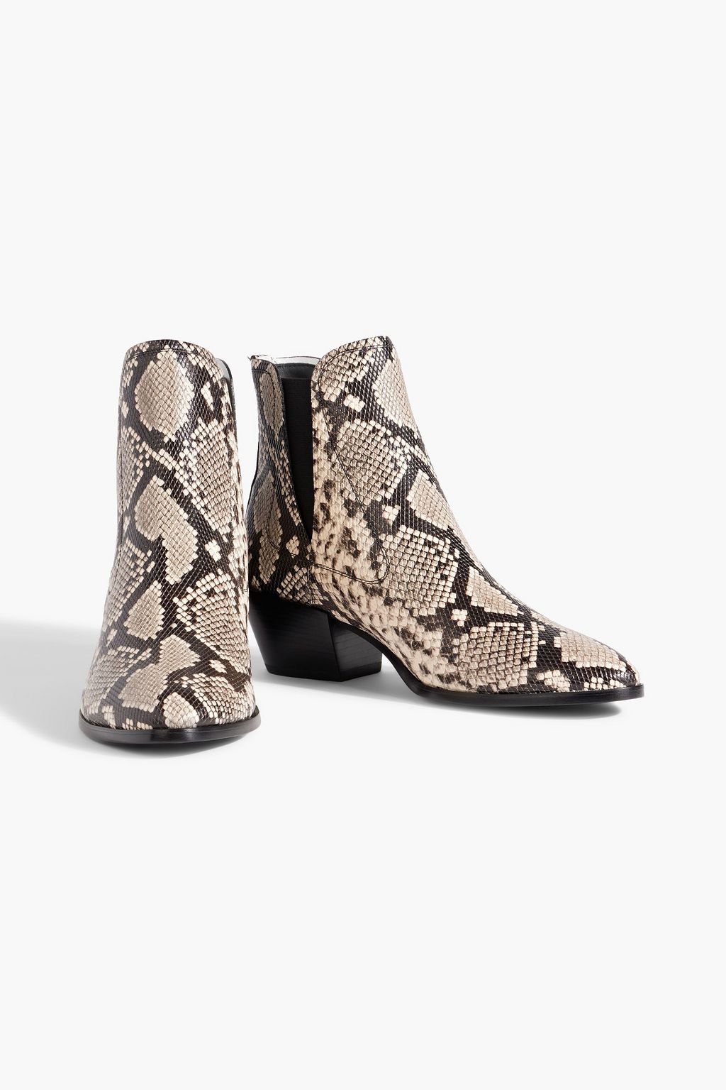 TOD'S حذاء بوت بطول الكاحل مصنوع من الجلد بنقشة جلد الثعبان