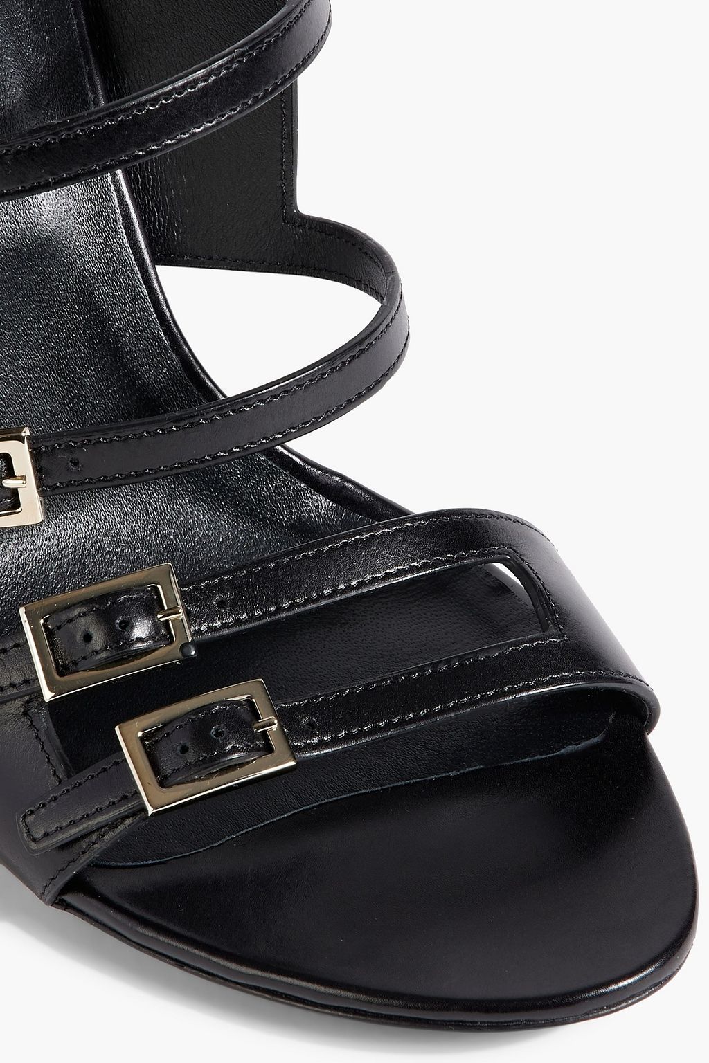 ROGER VIVIER Two-tone buckled leather sandals