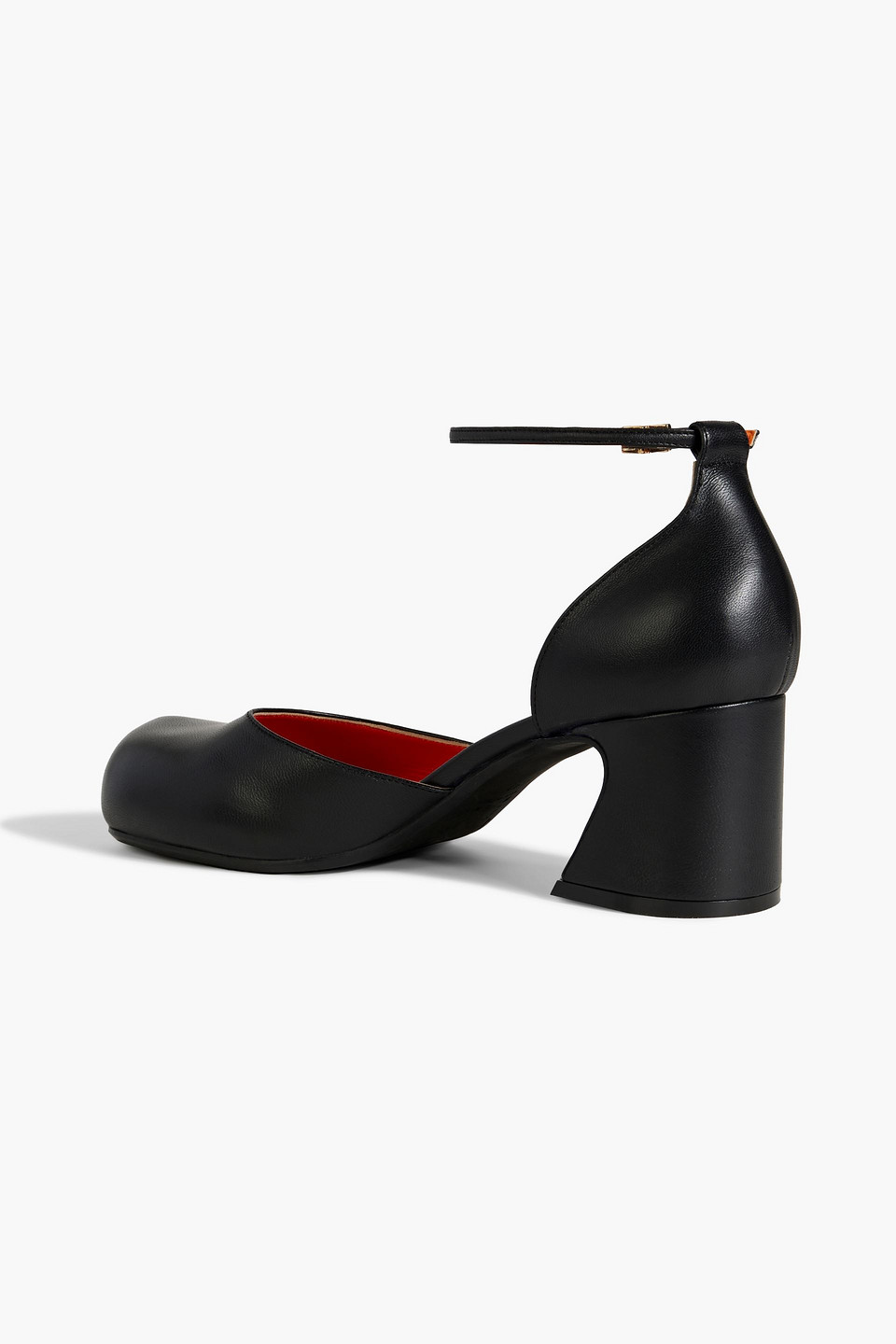 Shop Marni Leather Pumps In Black