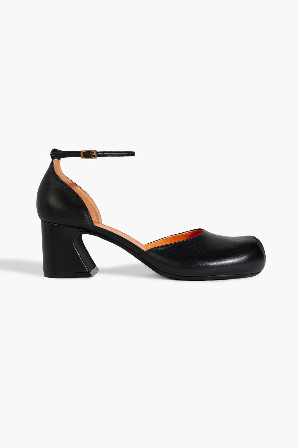 Shop Marni Leather Pumps In Black