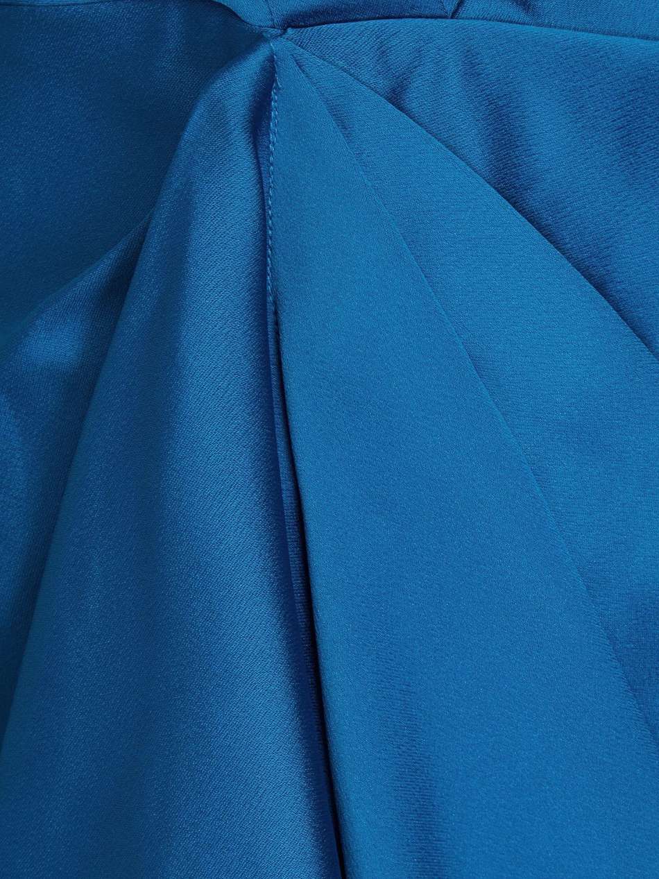 giana ruffled satin-crepe gown