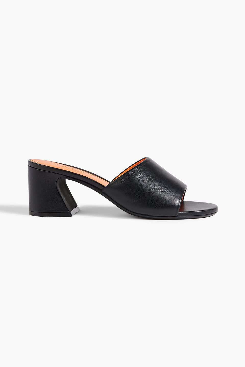 Marni Leather Mules In Black