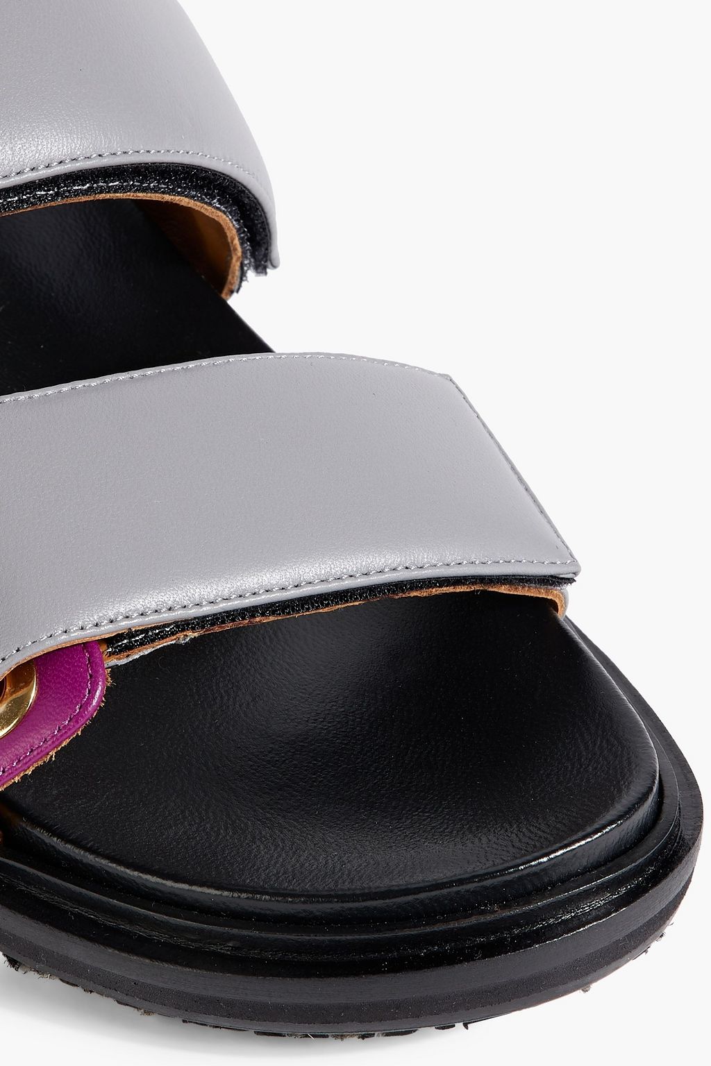 MARNI Two-tone padded leather sandals