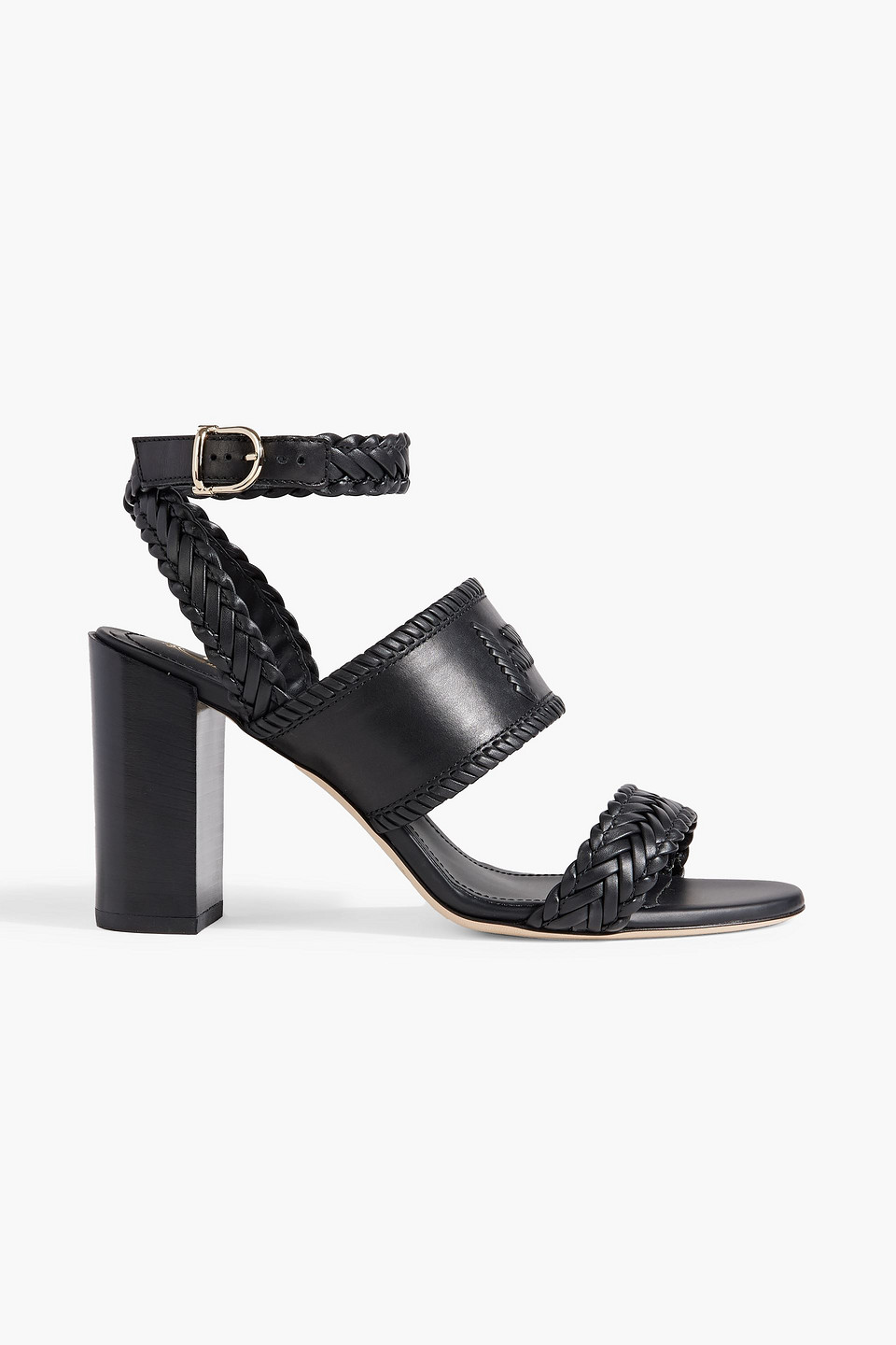 Tod's Braided Leather Sandals In Black