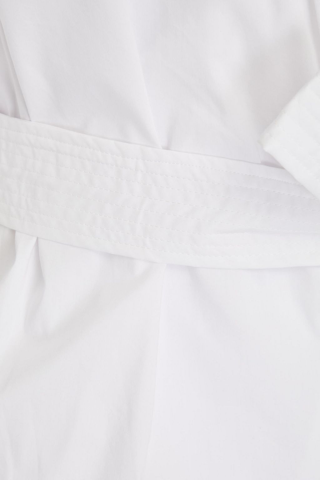 SIMKHAI Waverly wrap-effect cotton-blend poplin blouse