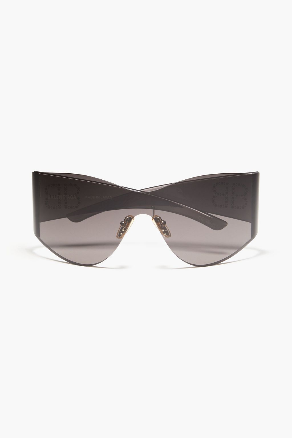 Rimless square frame acetate sunglasses anthracite One Size