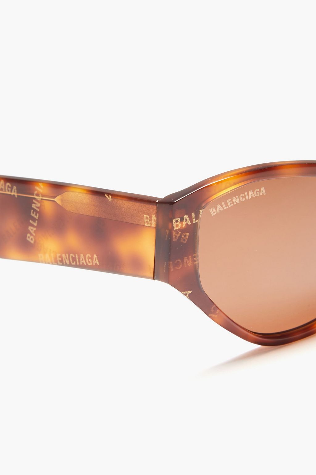 BALENCIAGA Cat-eye tortoiseshell-print acetate sunglasses