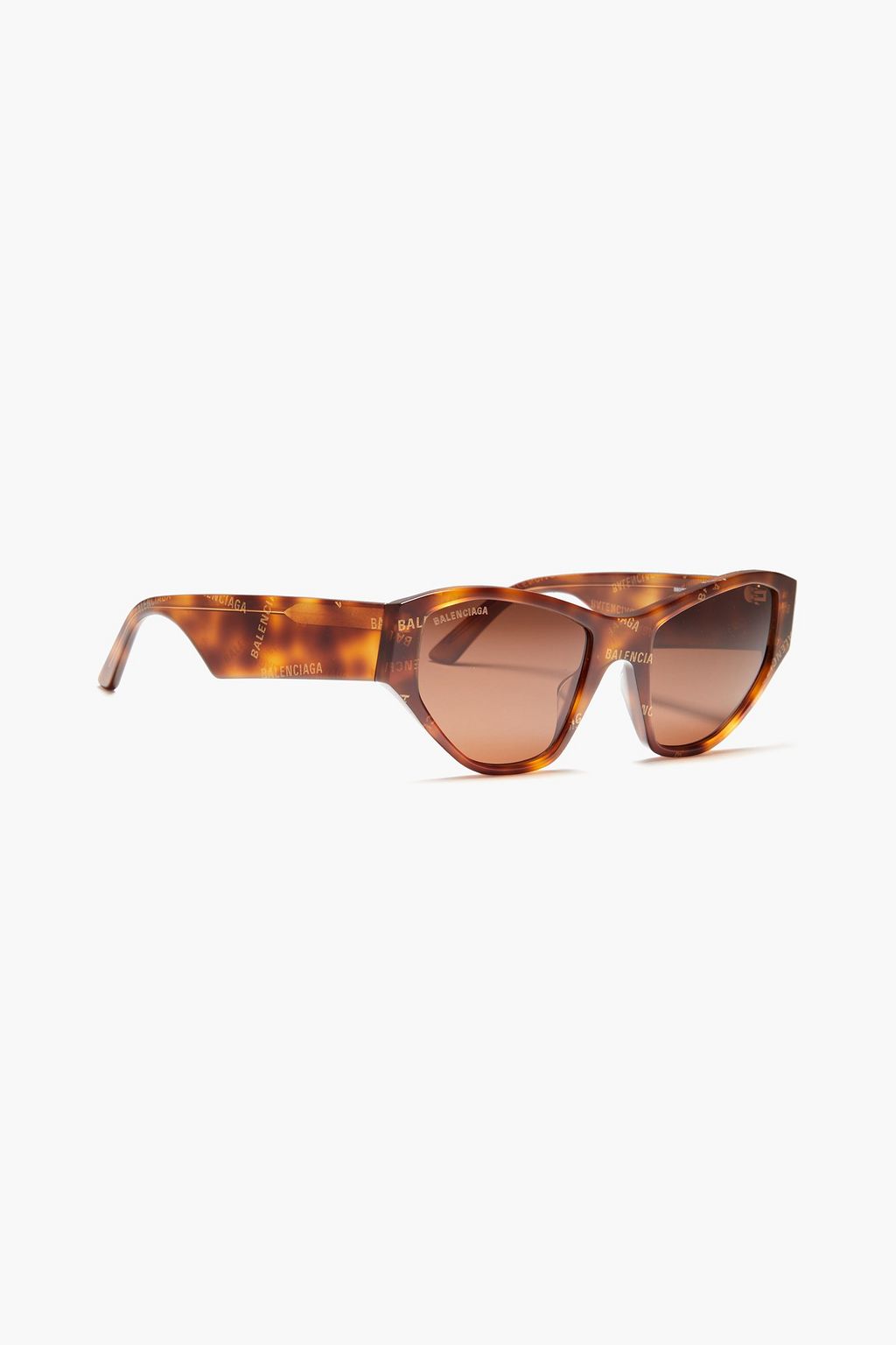BALENCIAGA Cat-eye tortoiseshell-print acetate sunglasses
