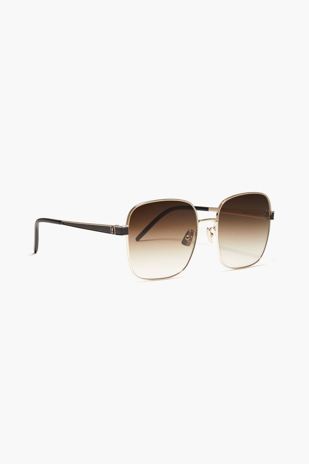 SAINT LAURENT Square-frame gold-tone sunglasses