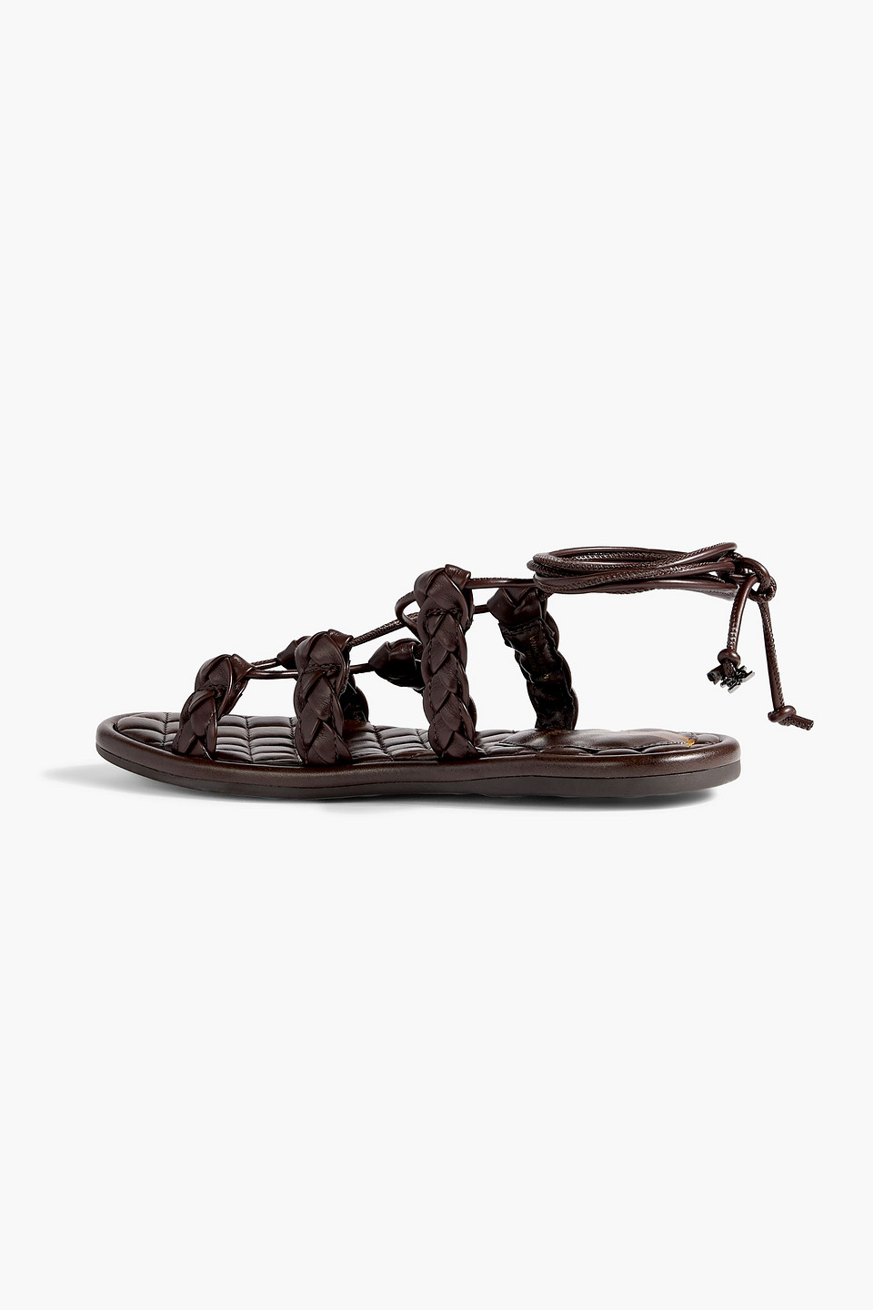 Sam Edelman Zariah Woven Faux Leather Sandals In Chocolate