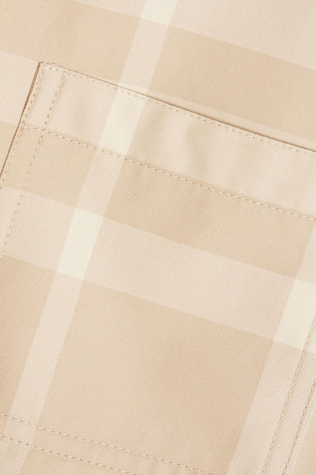 BURBERRY Checked cotton-twill mini shirt dress