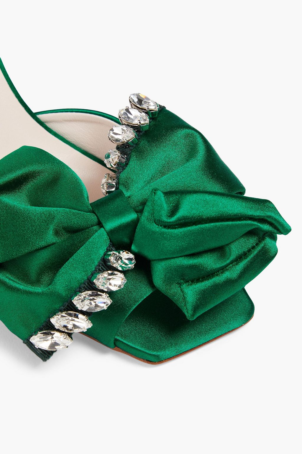 ROGER VIVIER Bow-detailed embellished satin sandals