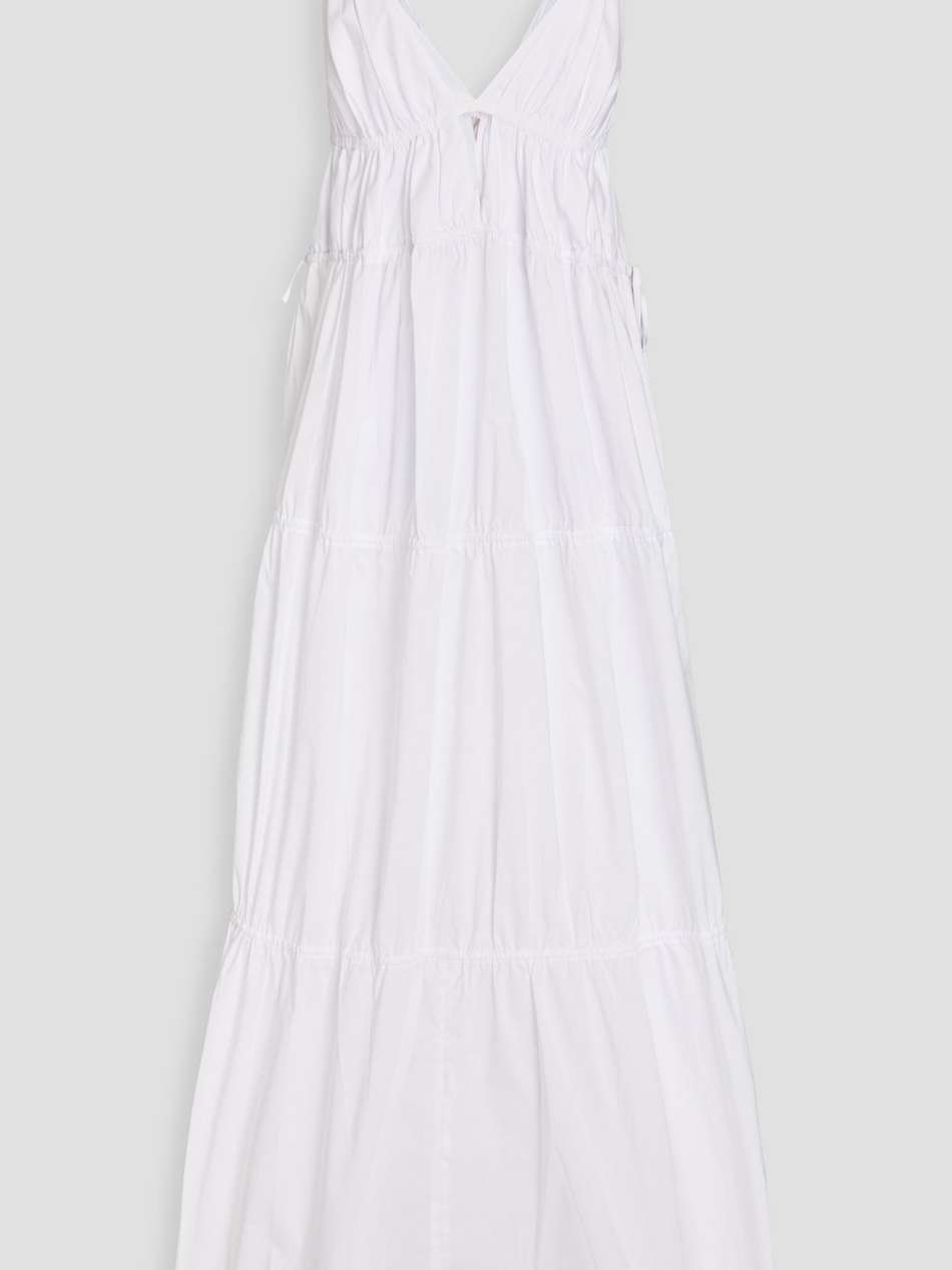 april tiered cotton-poplin maxi dress